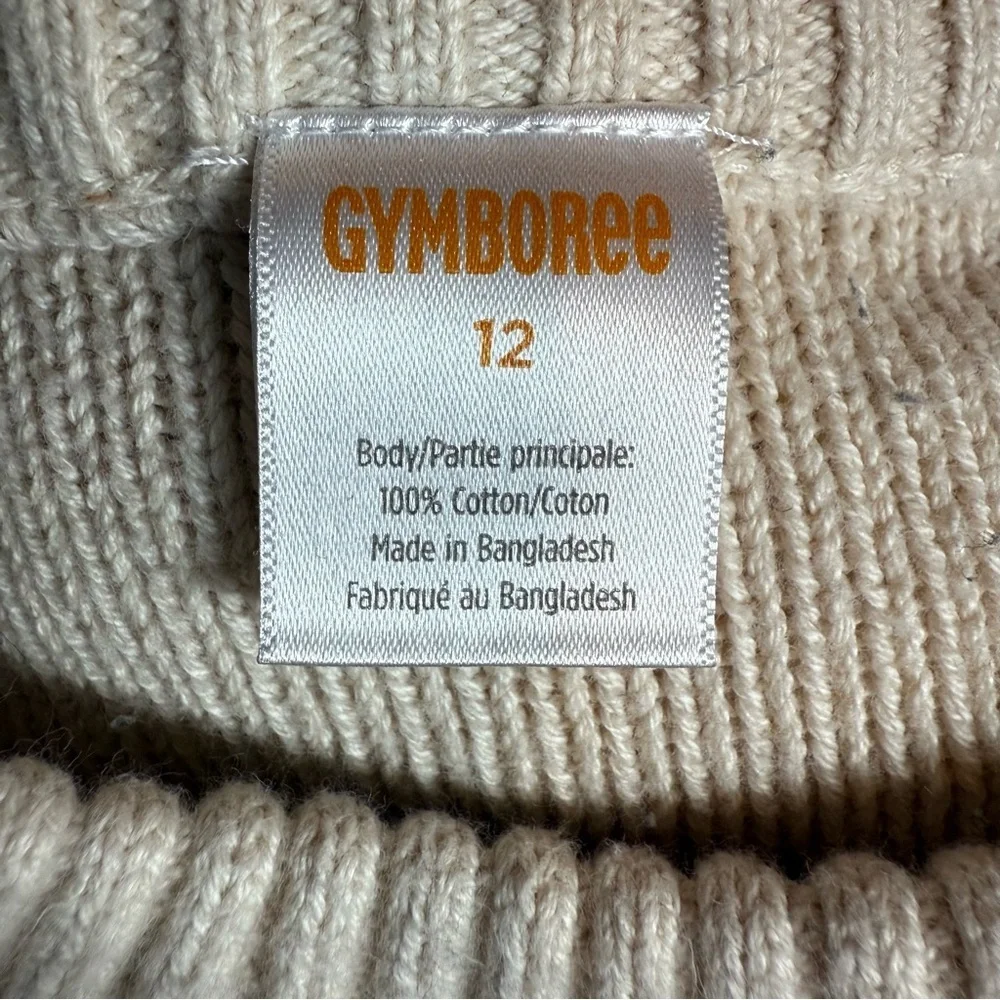 Gymboree Boys Fair Isle Cream Knit Nordic Sweater Size 12